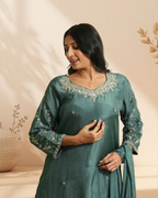 Teal Green Chanderi Suit