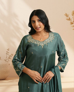Teal Green Chanderi Suit