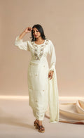 Off white graceful Embroidered Suit