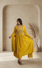Mustard Yellow A-Line Suit