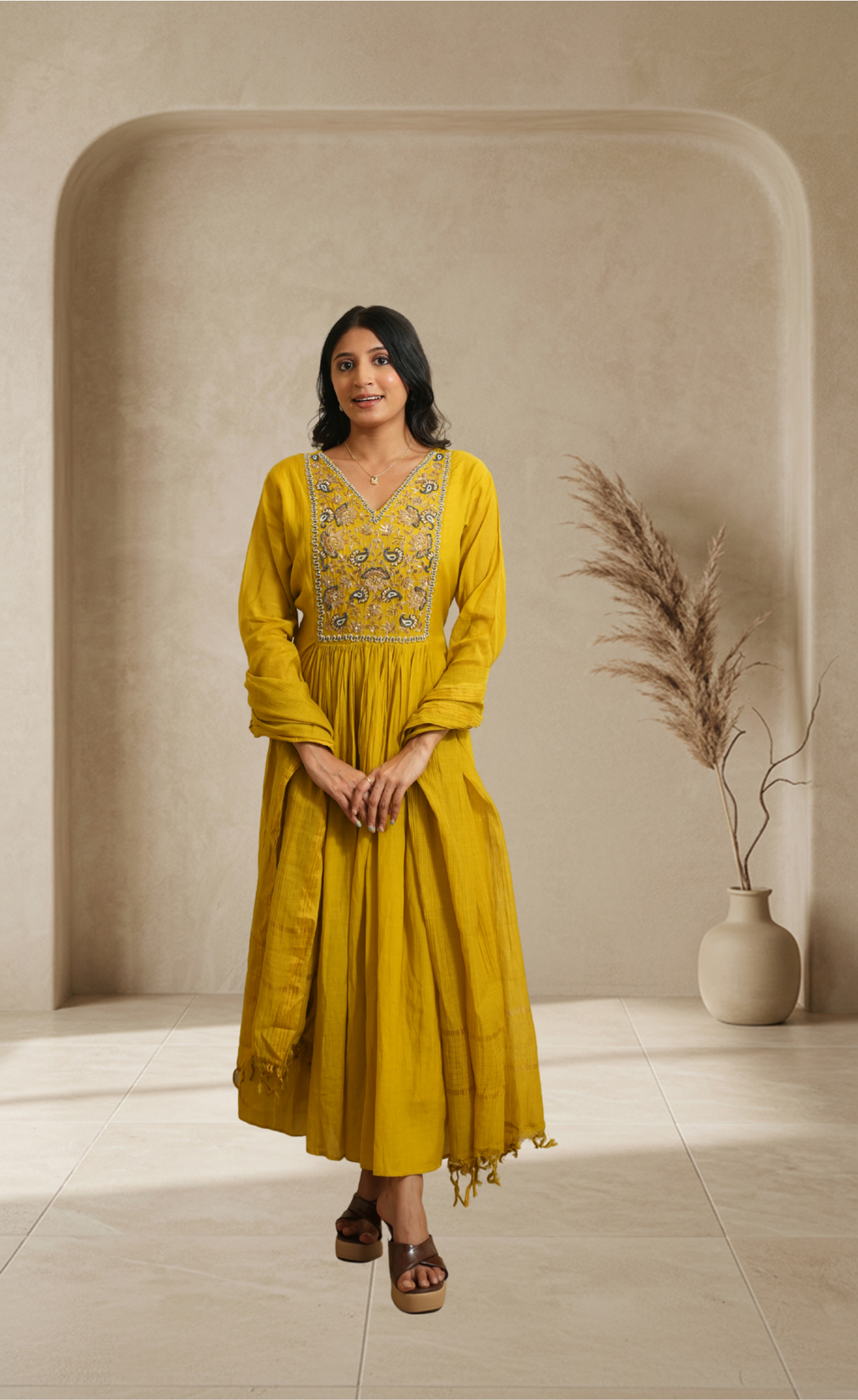 Mustard Yellow A-Line Suit