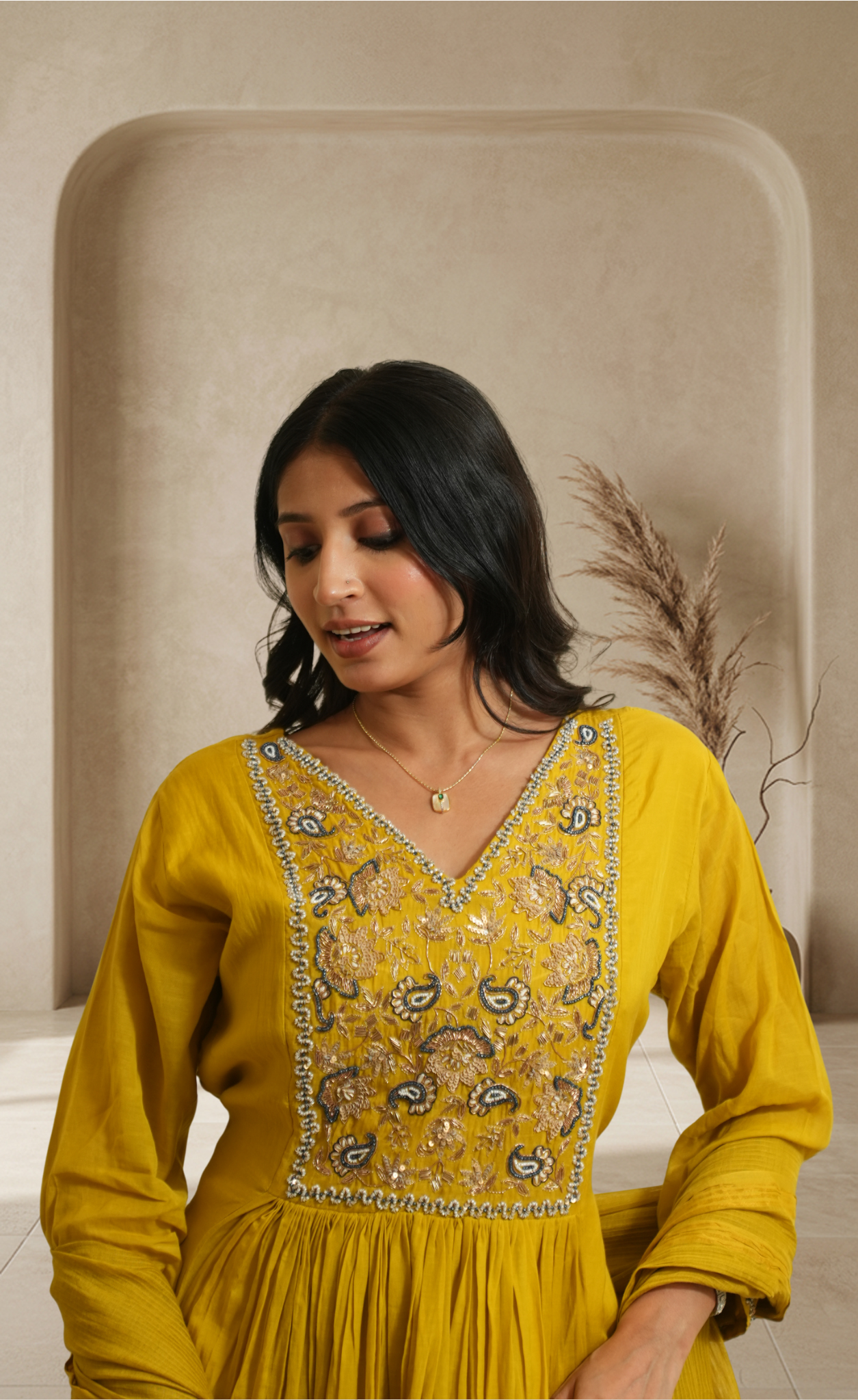 Mustard Yellow A-Line Suit