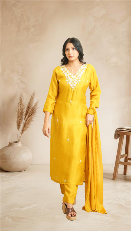 Elegant Sunshine Yellow Ethnic Festive Suit