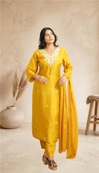 Elegant Sunshine Yellow Ethnic Festive Suit