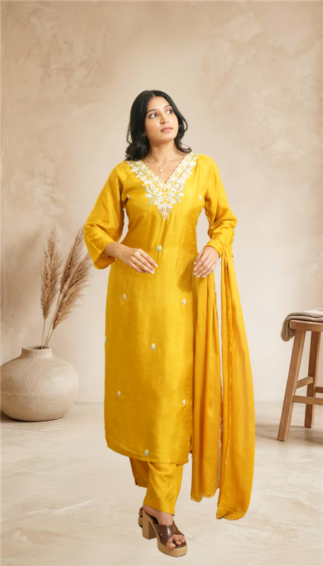 Elegant Sunshine Yellow Ethnic Festive Suit