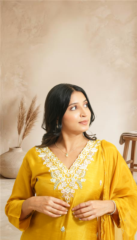 Elegant Sunshine Yellow Ethnic Festive Suit