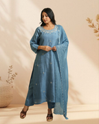Elegant minimal embroidery with a graceful everyday festive appeal