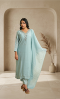Elegant pastel grace for effortless everyday and festive wear