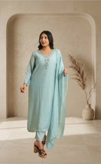 Elegant pastel grace for effortless everyday and festive wear