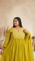 Effortless festive elegance in a vibrant mustard ethnic set