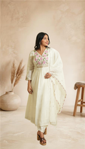 Graceful Ivory Embroiderd Kurta Suit