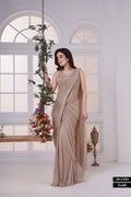 Elegant Gold Saree with Embellished Designer Blouse for Festive & Party Wear