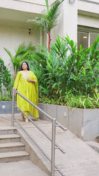 Effortless festive elegance in a vibrant mustard ethnic set
