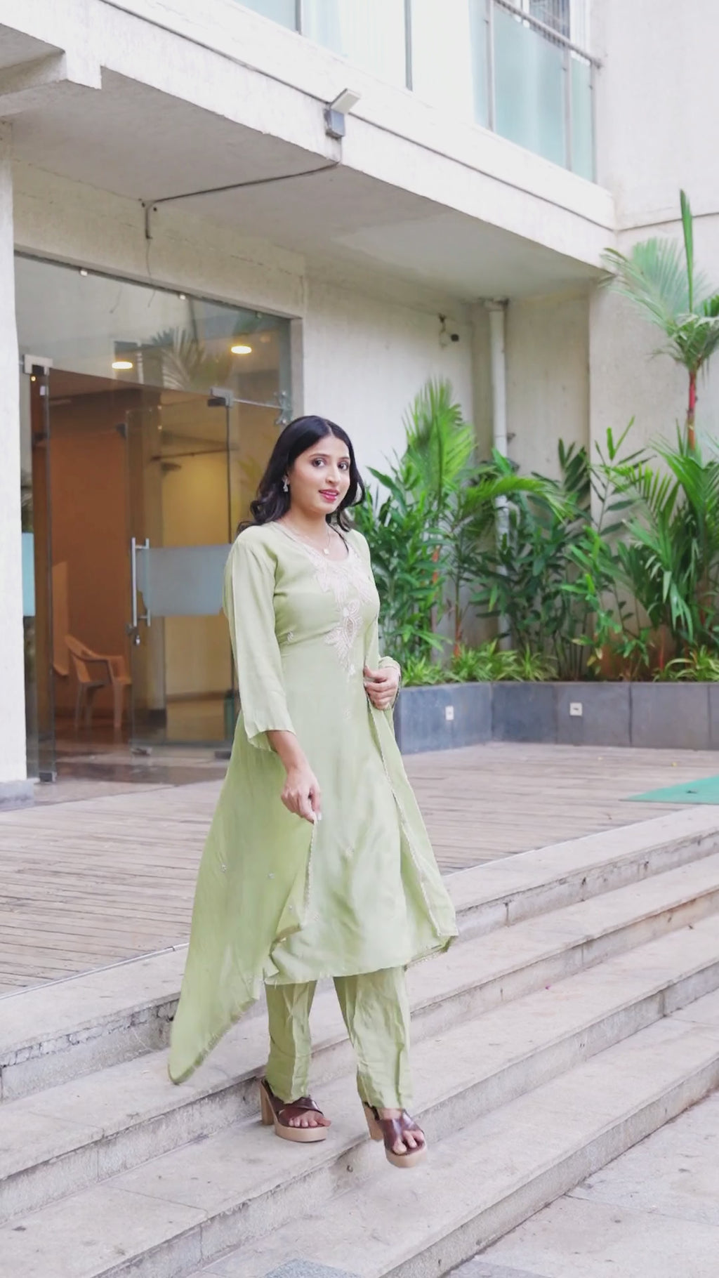 Graceful Pastel Green Kurta Suit