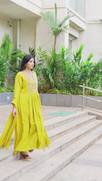 Mustard Yellow A-Line Suit