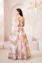 Elegant Pastel Floral Lehenga Set – Perfect for Weddings & Festive Celebrations